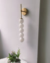 WOMO White Glass Globe Tall Wall Sconce-WM6141 thumbnail