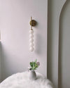 WOMO White Glass Globe Tall Wall Sconce-WM6141 thumbnail