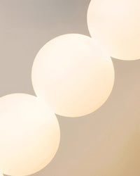 WOMO White Glass Globe Tall Wall Sconce-WM6141