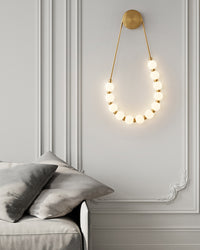 WOMO Pearl Necklace Elegent Wall Sconce-WM6145