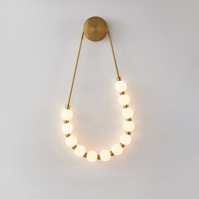 WOMO Pearl Necklace Elegent Wall Sconce-WM6145