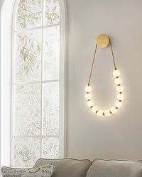 WOMO Pearl Necklace Elegent Wall Sconce-WM6145