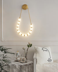 WOMO Pearl Necklace Elegent Wall Sconce-WM6145