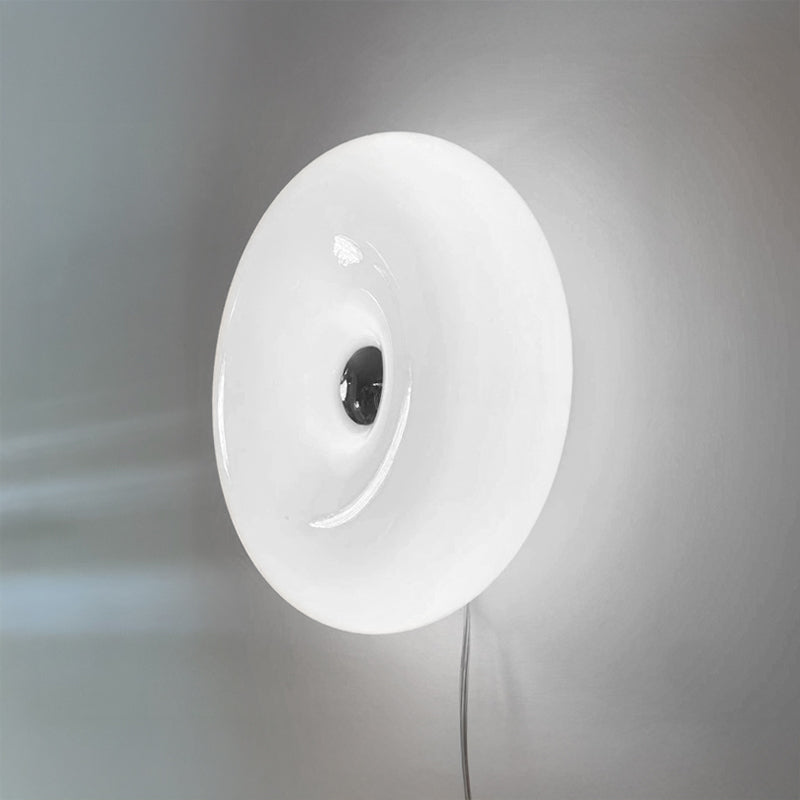 WOMO Round Glass Wall Sconce with Switch-WM6146