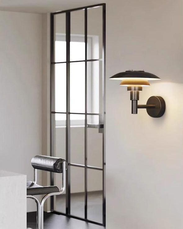 WOMO Black Danish Designer Wall Sconce-WM6149