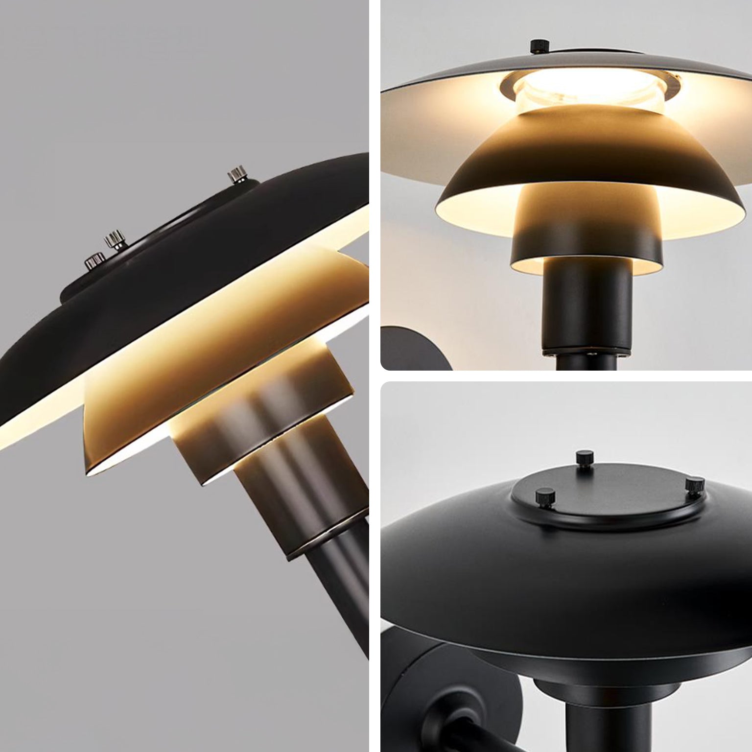 WOMO Black Danish Designer Wall Sconce-WM6149