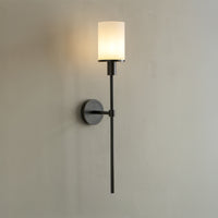 WOMO Alabaster Pillar Candle Wall Sconce-WM6154