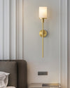 WOMO Alabaster Pillar Candle Wall Sconce-WM6154 thumbnail