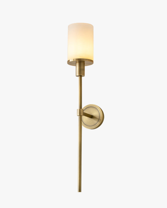 WOMO Alabaster Pillar Candle Wall Sconce-WM6154