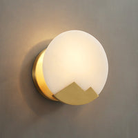 WOMO Art Deco Disc Alabaster Wall Sconce-WM6156