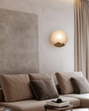 WOMO Art Deco Disc Alabaster Wall Sconce-WM6156 thumbnail