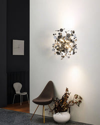 WOMO Unique Gold Leaf Wall Sconce-WM6155
