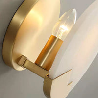 WOMO Art Deco Disc Alabaster Wall Sconce-WM6156
