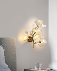 WOMO Ceramic Ginkgo Vine Wall Sconce -WM6161