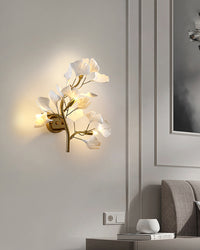 WOMO Ceramic Ginkgo Vine Wall Sconce -WM6161
