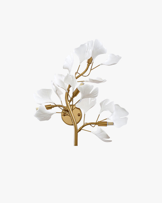 WOMO Ceramic Ginkgo Vine Wall Sconce -WM6161