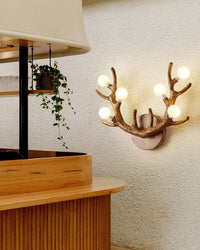 WOMO Antler Globe Wall Sconce -WM6165