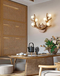 WOMO Antler Globe Wall Sconce -WM6165