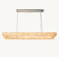WOMO Lueur Rectangular Alabaster Chandelier - Rivage