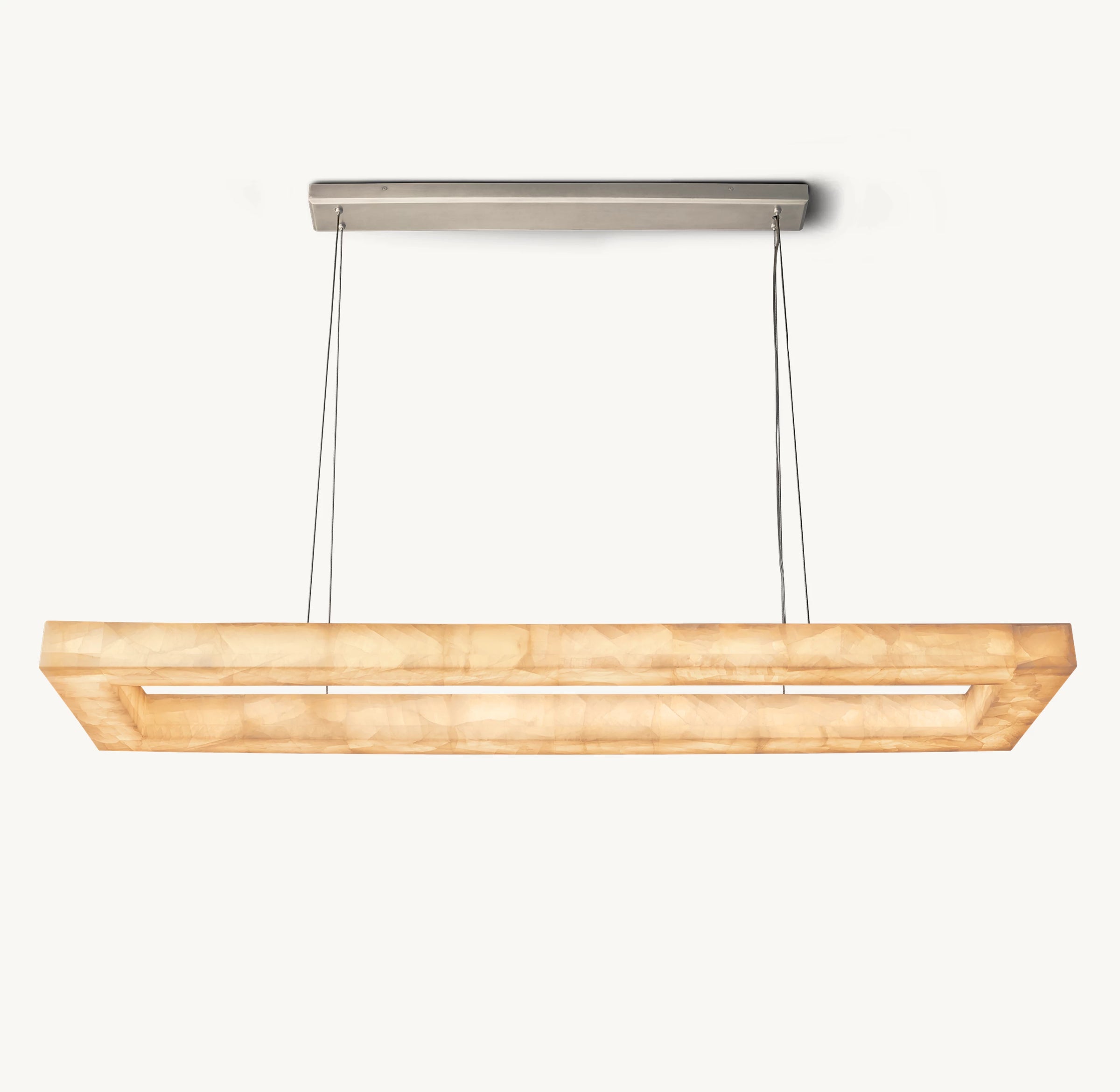 WOMO Lueur Rectangular Alabaster Chandelier - Rivage
