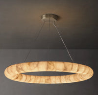 WOMO Lisse Ring Alabaster Chandelier - Rivage
