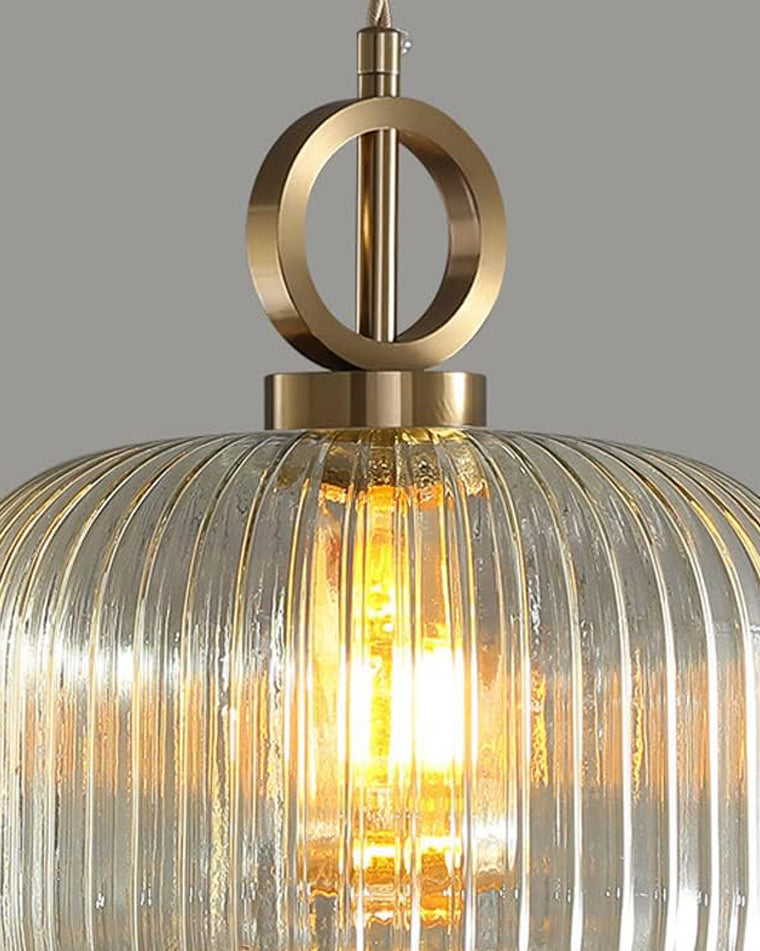 WOMO Reeded Glass Pendant Light-WM2264