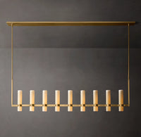 WOMO Cylindrical Milk Glass Linear Chandelier - Ravelle