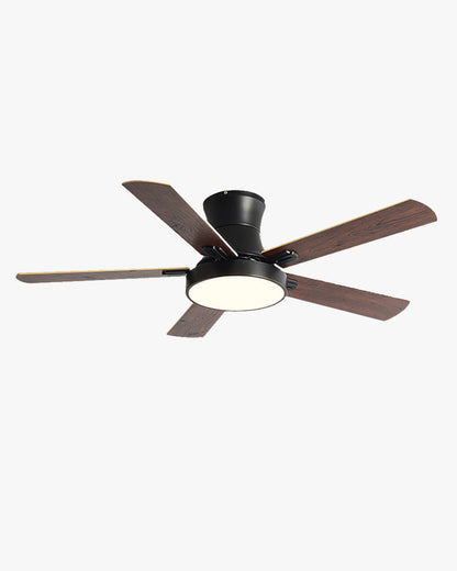 WOMO Low Profile Wood Ceiling Fan Lamp-WM5014