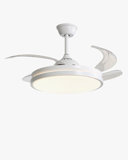 WOMO Retractable White Ceiling Fan Lamp-WM5079