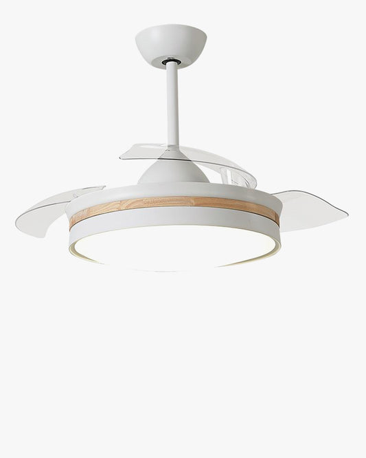 WOMO White Retractable Ceiling Fan Lamp-WM5080