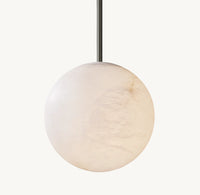 WOMO 11 Inch Hand-carved Alabaster Globe Pendant Light - Celestial