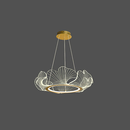 WOMO  Acrylic Ginkgo Leaf Chandelier - WM2000