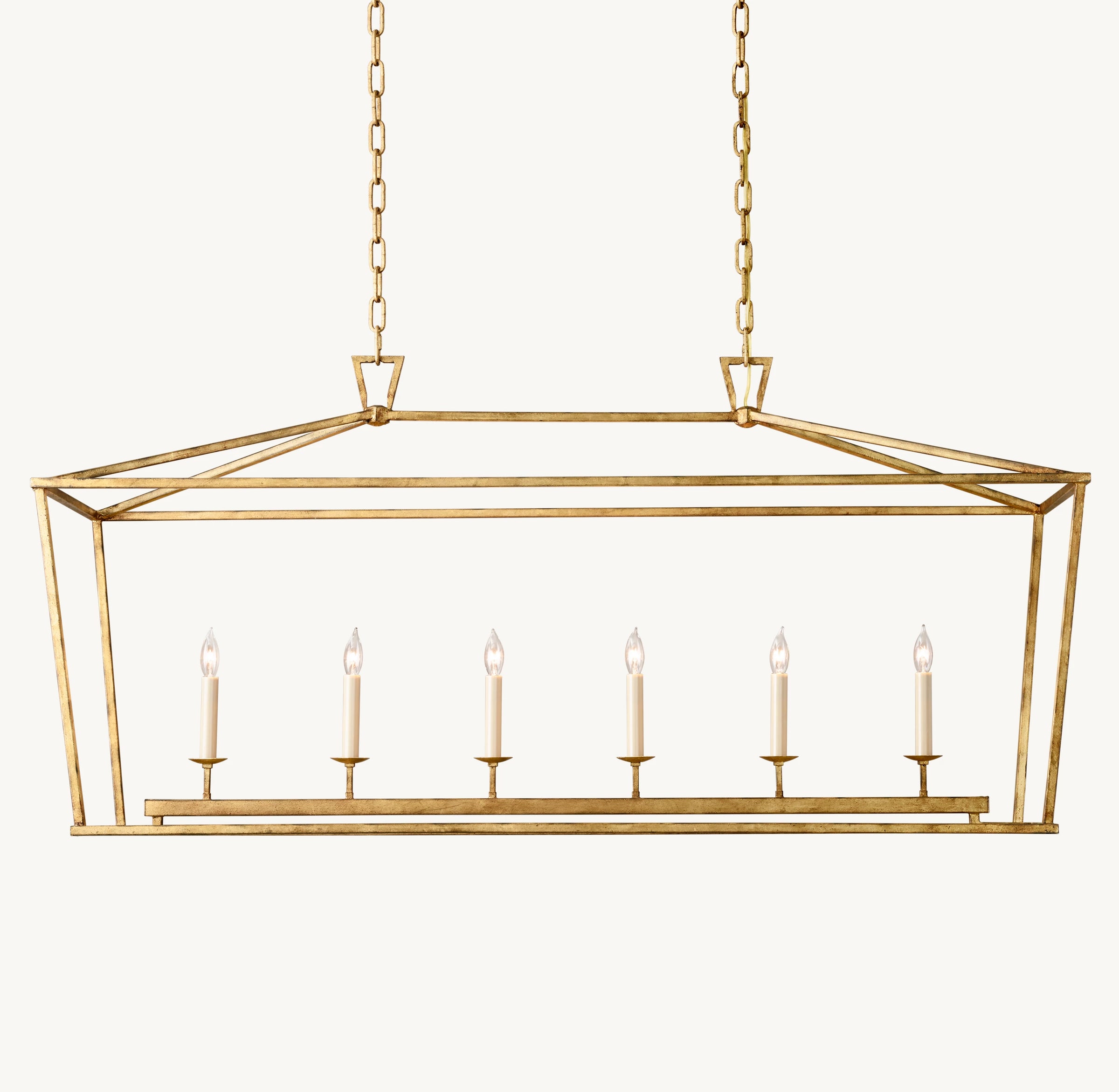 WOMO Candelabra Rectangular Lantern Chandelier – Openwork