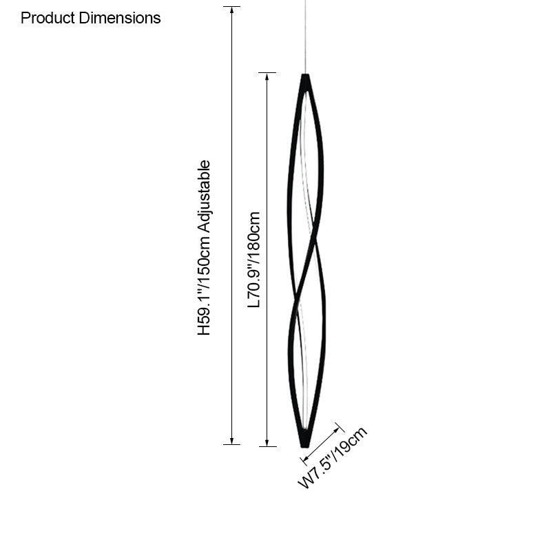 WOMO Helix Horizontal/Vertical Chandelier-WM2245