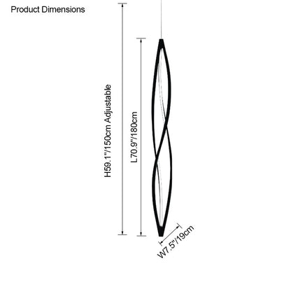 WOMO Helix Horizontal/Vertical Chandelier-WM2245