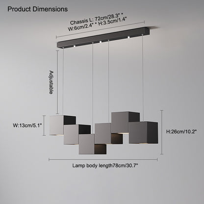 WOMO Cube Linear Pendant Light-WM2013