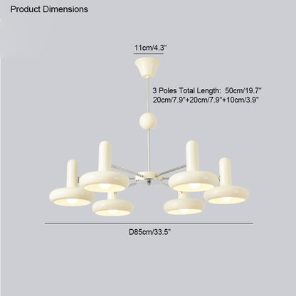 WOMO Adjustable Shaded Chandelier-WM2136