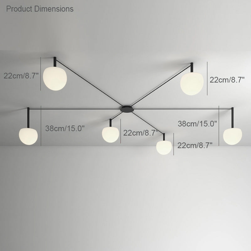 WOMO Custom Frosted Glass Globe Ceiling Light-WM1029