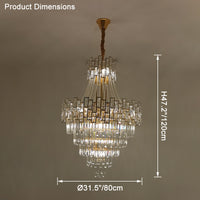 WOMO Massive Tiered Crystal Chandelier-WM2380