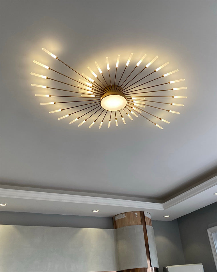 WOMO Firework Sunburst Flush Mount Ceiling Light-WM1001