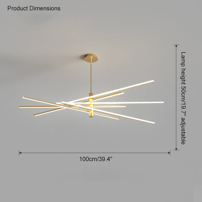 WOMO Adjustable Linear Led Chandelier-WM2026