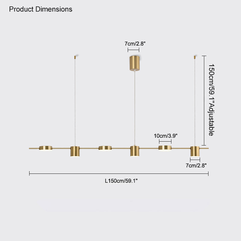WOMO 6 Light Linear Chandelier-WM2048
