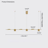 WOMO 6 Light Linear Chandelier-WM2048