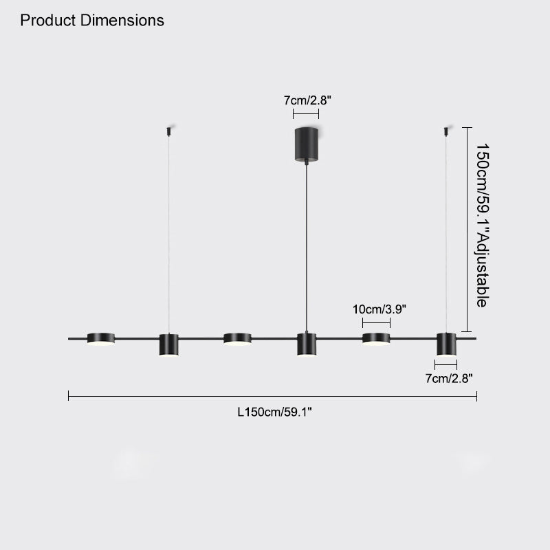 WOMO 6 Light Linear Chandelier-WM2048
