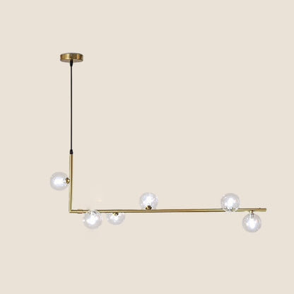 WOMO Linear Glass Globe Chandelier-WM2090