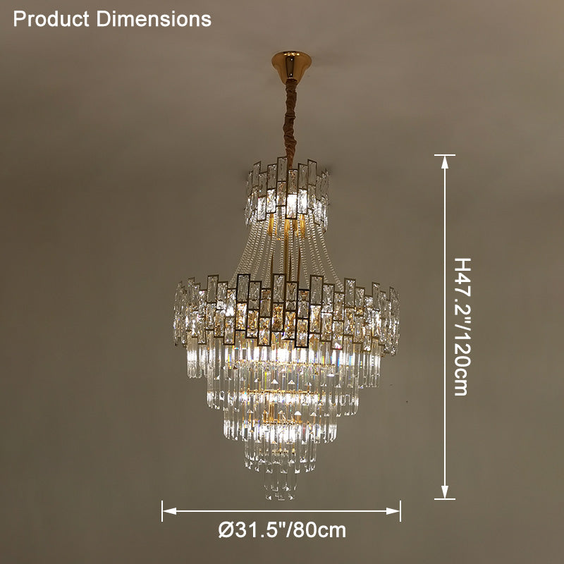 WOMO Massive Tiered Crystal Chandelier-WM2380