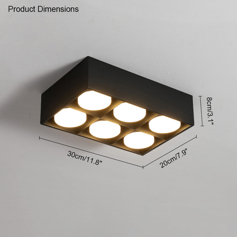 WOMO Square Flush Mount Ceiling Light-WM1023