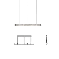 WOMO Minimalist Glass Linear Chandelier-WM3222