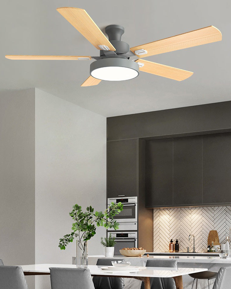 WOMO 5 Wood Blade Ceiling Fan Lamp-WM5054