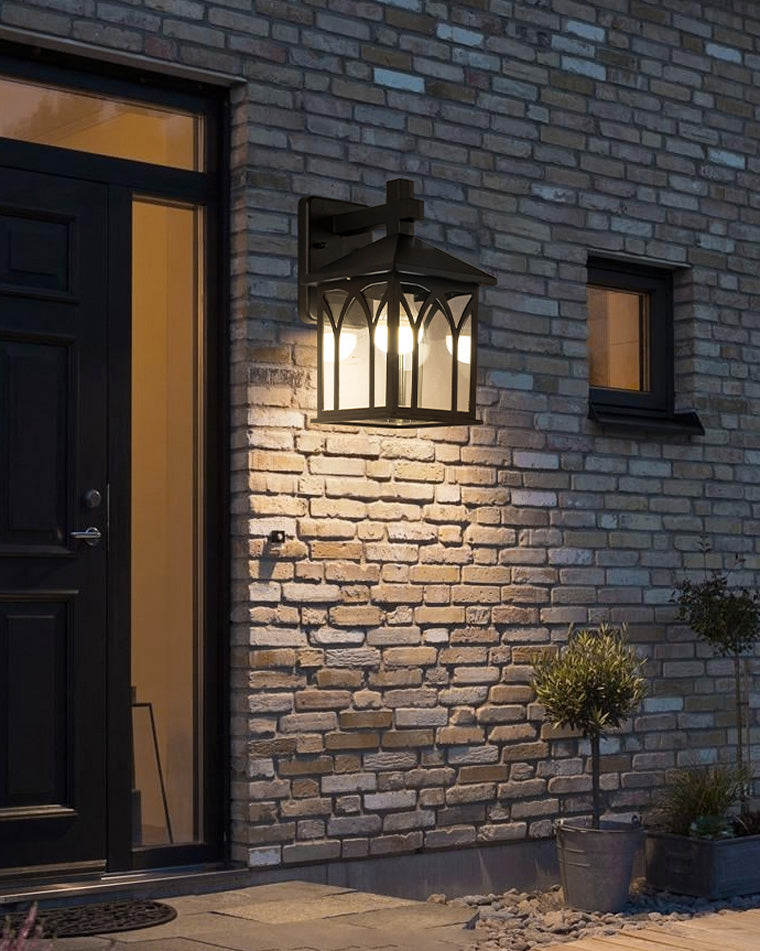 WOMO Seeded Glass Outdoor Wall Light-WM9201